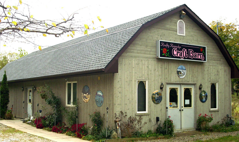 Exterior View of Krafty Kennedys Craft Barn